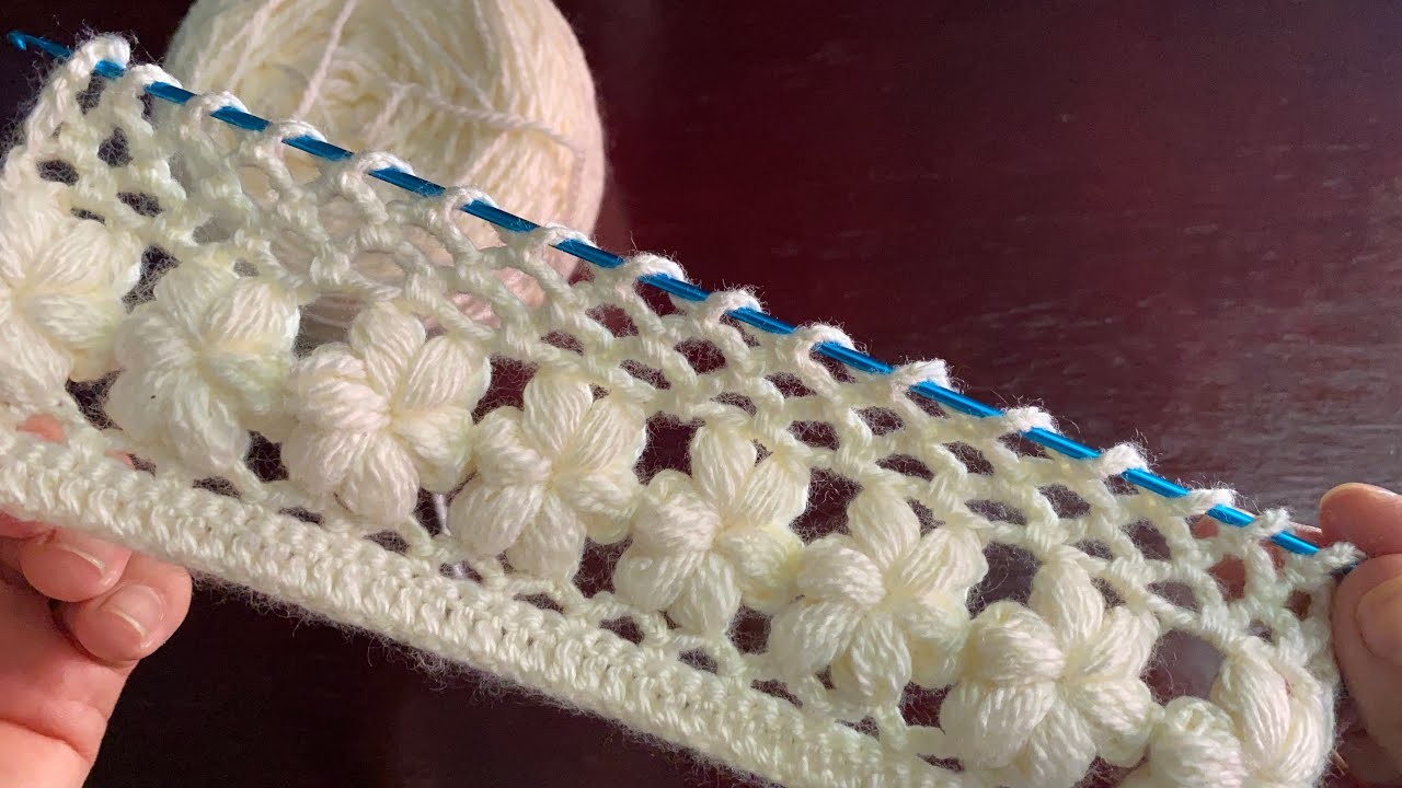 ????Hermosa puntada de flores en crochet paso a paso Beautiful crochet flower stitch step by step
