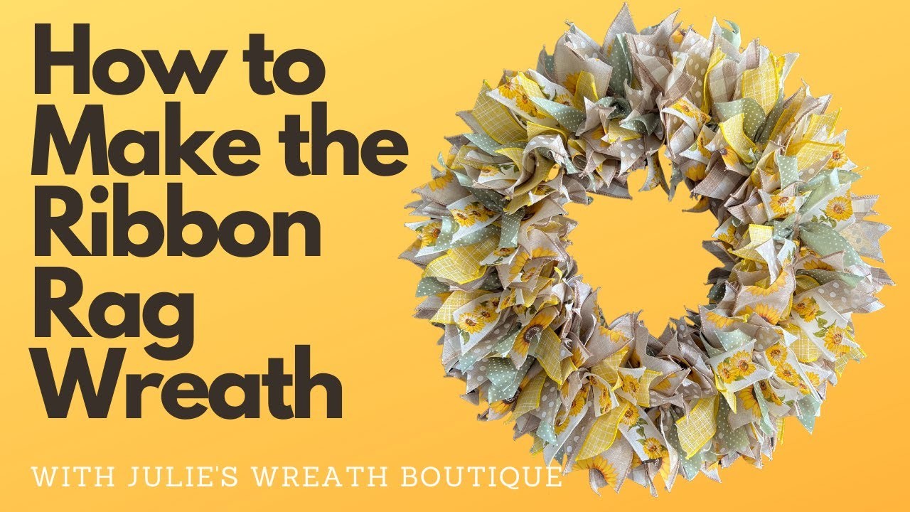 How to Make a Rag Wreath | How to Make a Ribbon Wreath | How to Make a Spring Wreath | DIY Ribbon