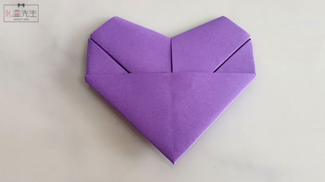 How to make an origami heart shape note | Folding a love letter into a heart