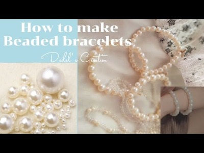 How to make beaded bracelets.Pearl bracelet.Easy DIY.Toturial.Dedel's_Creation
