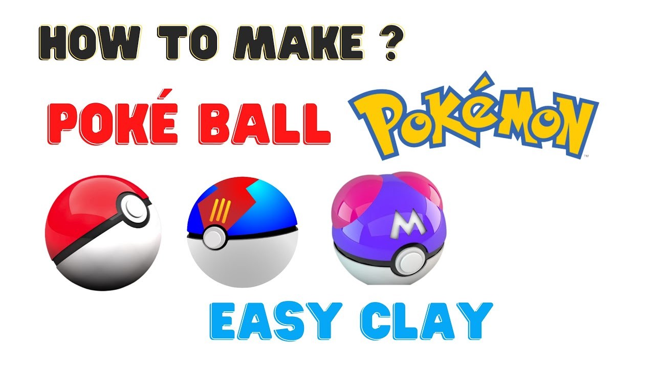 How to make clay  Pokeball ❤️ Polymer Clay ???? Cartoon Clay