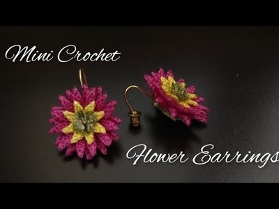 HOW TO MAKE CROCHET EARRINGS | BEAUTIFUL FLOWER EARRINGS