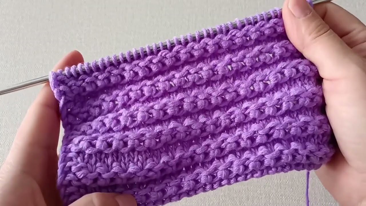 Knitting a scarf hat without complicated stitches, a plum pattern is enough 18