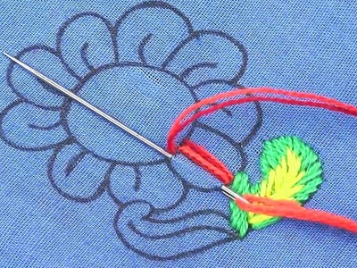 New hand embroidery tutorial - modern flower embroidery designs - stitching tutorial for beginners
