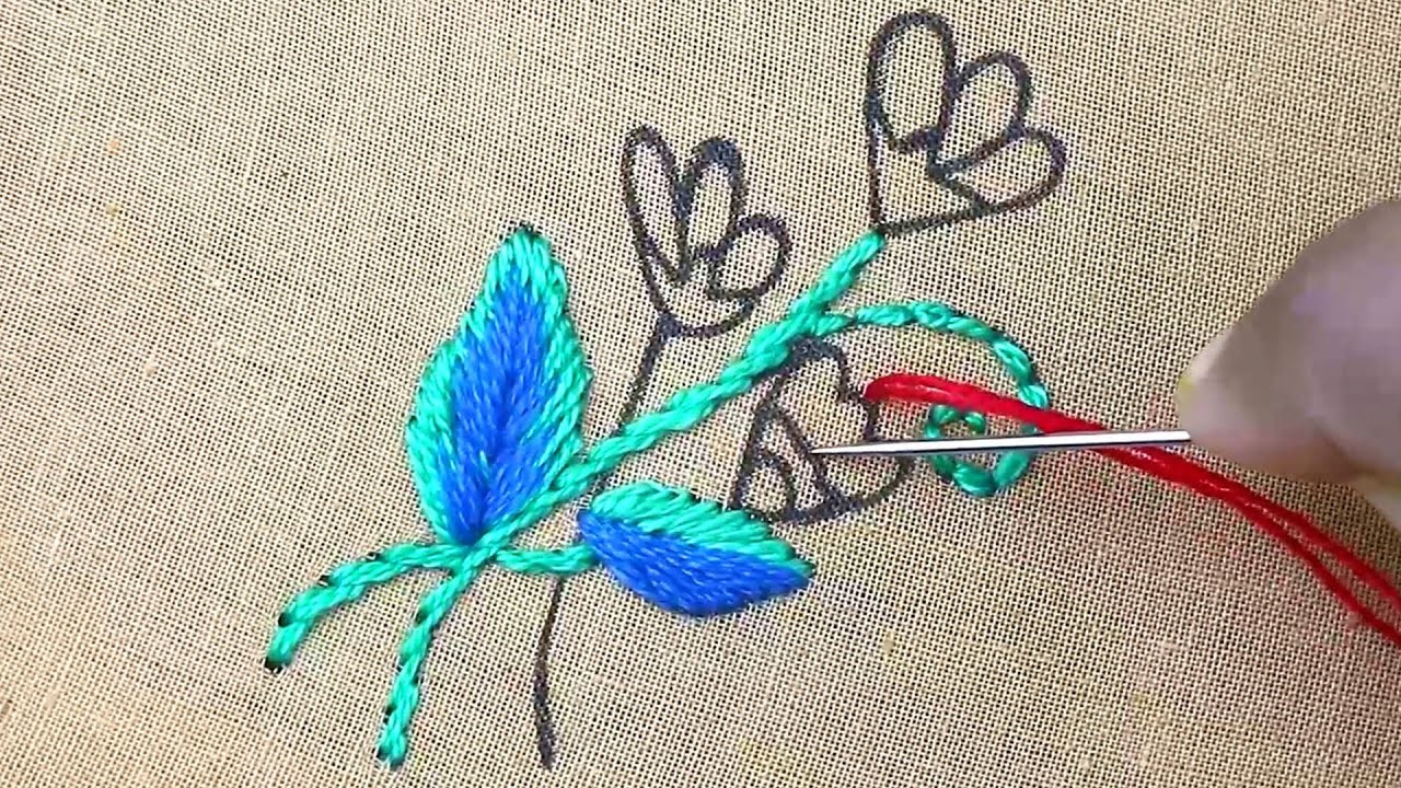 New stitching tutorial for beginners - easy modern flower embroidery designs - simple stitch design
