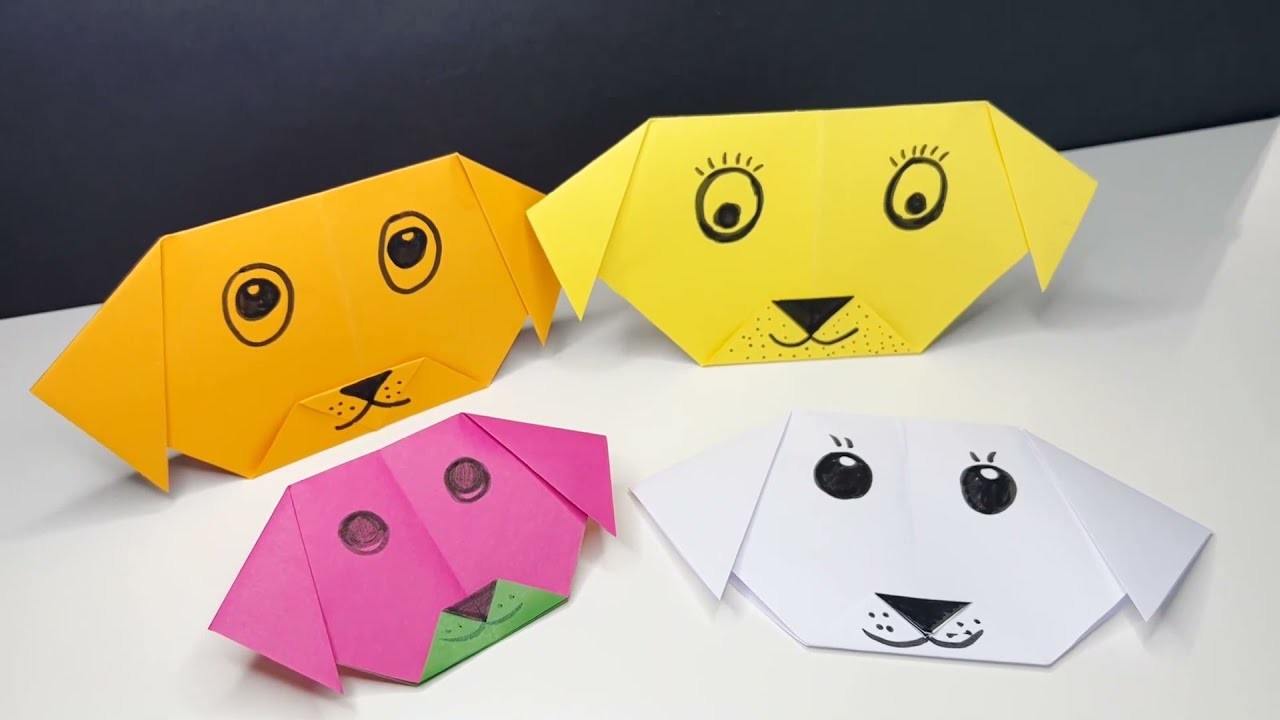 Origami Dog Face | Easy Craft Paper Dog | DIY Craft