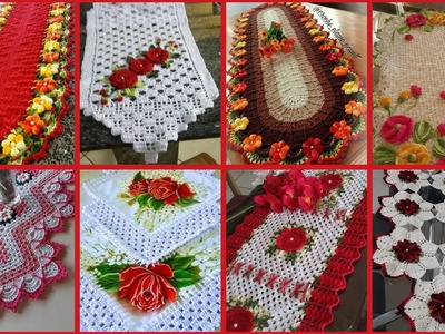 # Top Stunning Crochet table clothes #beautiful & gorgeous fancy Embroidered flowers Crochet Design