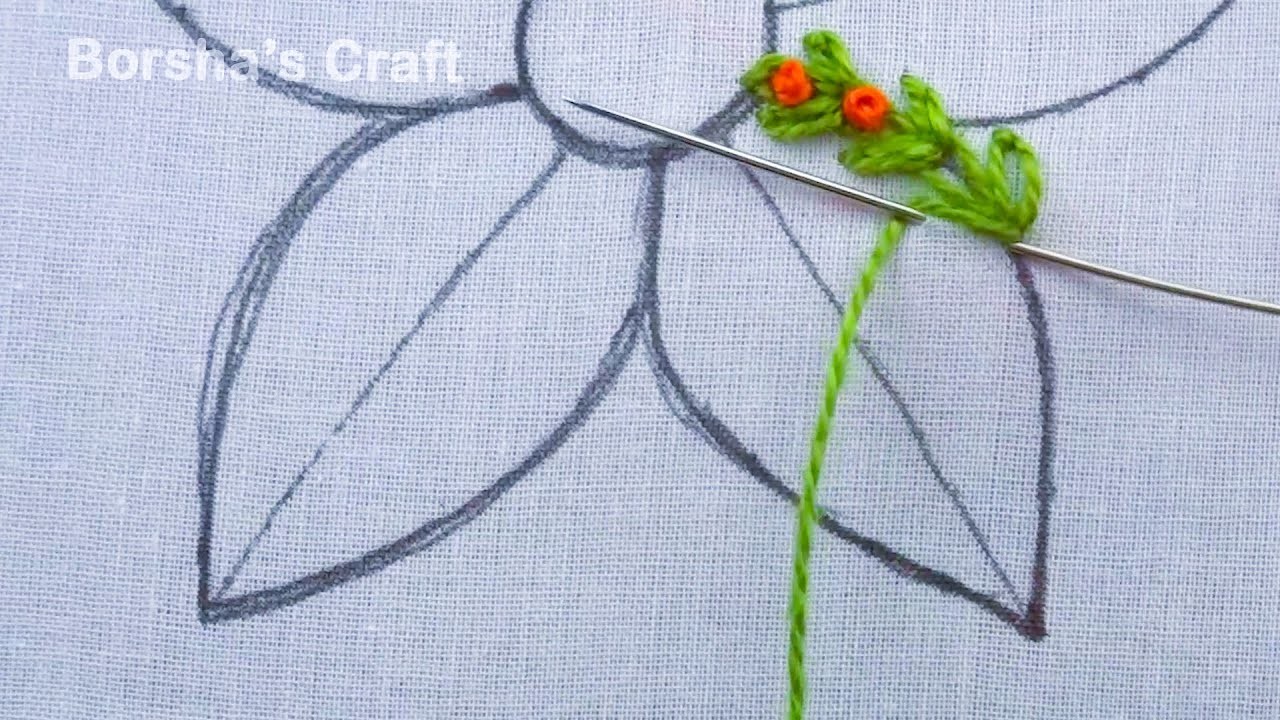 Unique Flower Hand Embroidery Design Fusion Stitch, Latest Flower Embroidery Tutorial