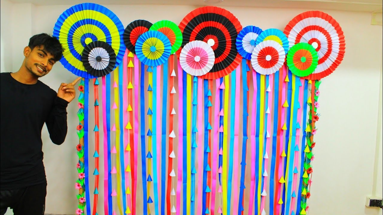Wall hanging craft ideas | Wall hanging | Paper craft wall hanging |  Easy Birthday Decoration Ideas