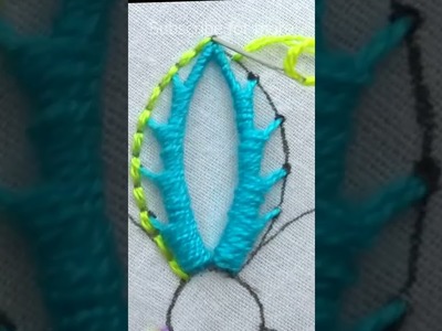 Fantastic Flower Hand Embroidery Tutorial #youtubeshorts #shorts #crafts&embroidery