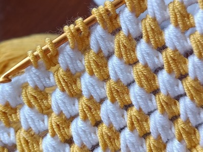 Great ???? VERY EASY BEAUTİFUL Tunisian Knitting pattern explanation.kolay tunus işi yelek modeli