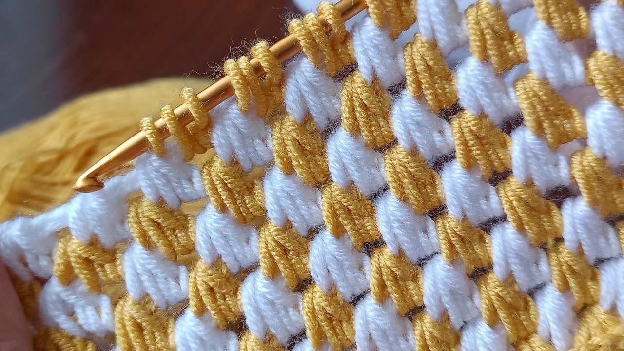 Great ???? VERY EASY BEAUTİFUL Tunisian Knitting pattern explanation.kolay tunus işi yelek modeli