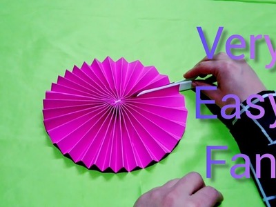 How to make origami fan. very easy origami fanhand fan