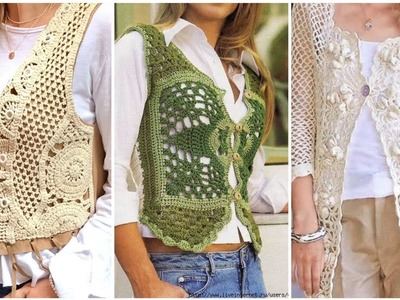 Latest attractive and outstanding crochet handmade cardigans. jackets designs for ladies