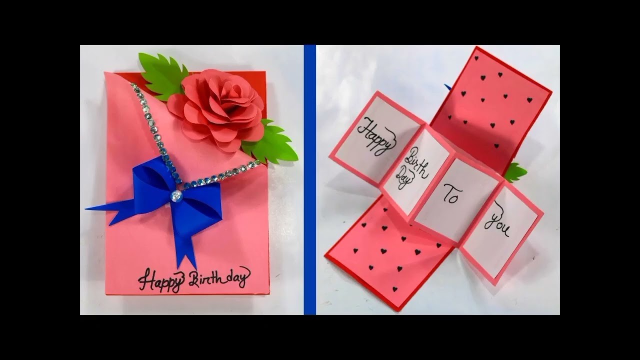 Beautiful handmade birthday cards ideas | birthday card bnane ka easy method | sana craft