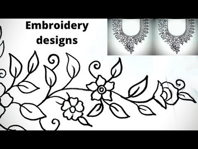 Exclusive embroidery designs for dress,hand embroidery designs,neck design