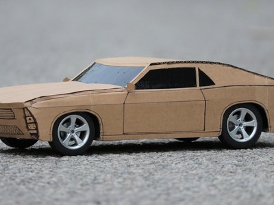 How to make a Car - Cardboard Car - Ford Mustang - Out of Cardboard DIY