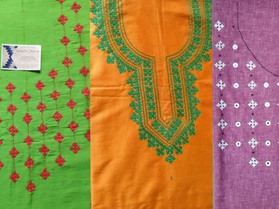 Sindhi karhai ke khubsurat neck design.Beautiful hand embroidery designs.#Be modern and shiny