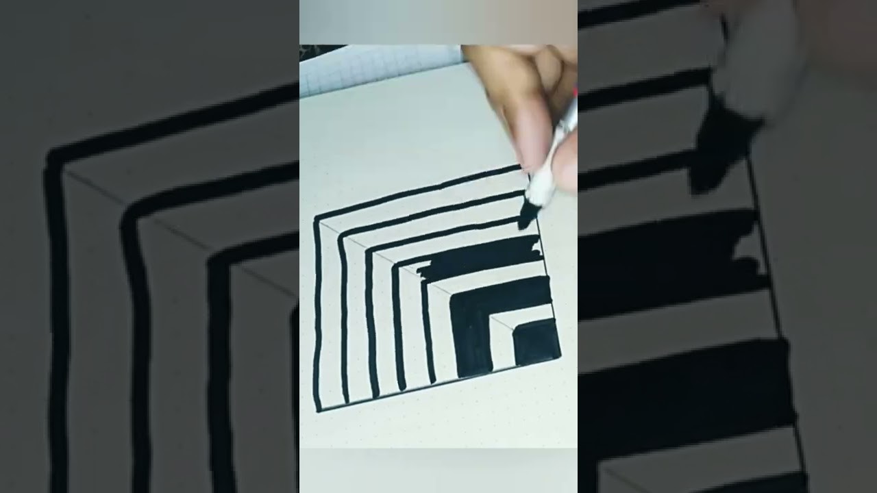 Very easy!! How to draw 3D Hole #Anamorphic Illusion #Trick Art on Paper#condsty
