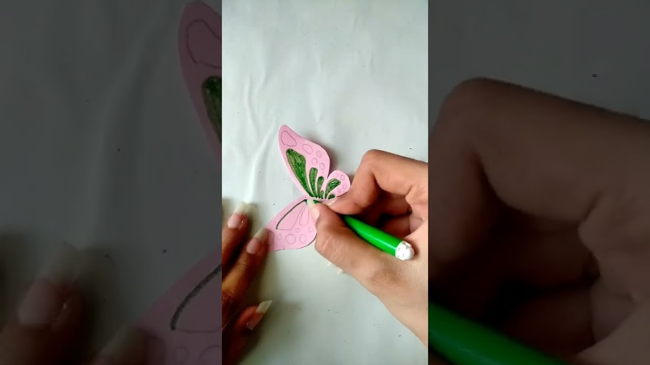 DIY paper butterfly making | DIY back to school craft | DIY easy origami craft | #ytshorts #shorts