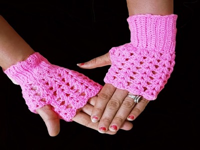 Finger less crochet Gloves for Girls