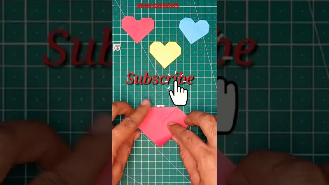 How to make easy paper heart#shorts#&