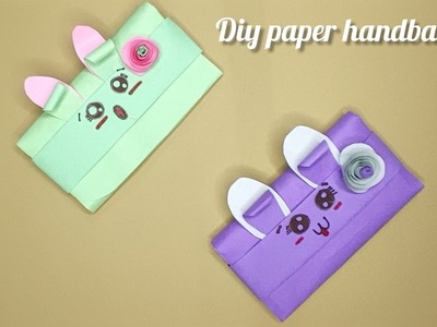 How to make paper handbag | origami paper handbag tutorial | paper craft