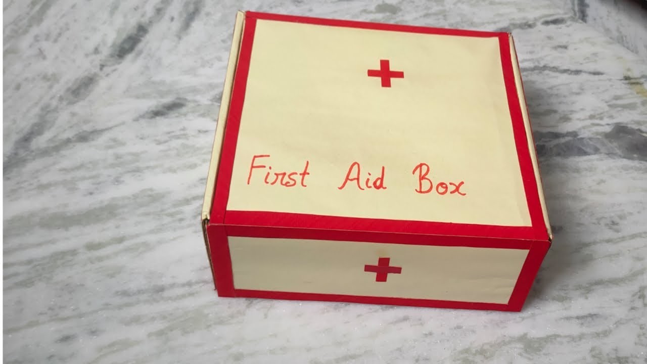 MAKE EASY FIRST AID BOX FROM  BOX | FIRST AID kit FOR KIDS | BEST OUT OF WASTE |