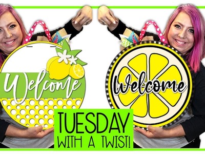 Tuesday LIVE! Paint 2 Lemon Welcome Signs Door Hangers with Us!
