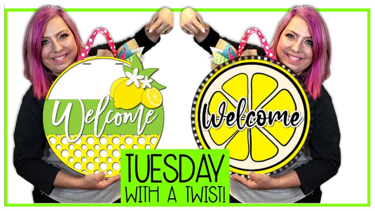 Tuesday LIVE! Paint 2 Lemon Welcome Signs Door Hangers with Us!