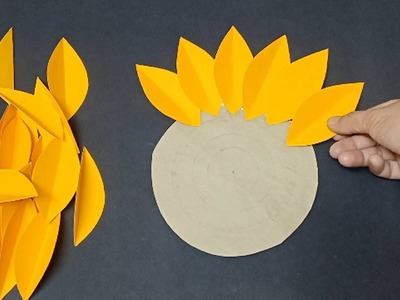Beautiful Sunflower Wall Hanging Craft.Home Decoration ideas. Wall mate.Paper Flower Wall Hanging