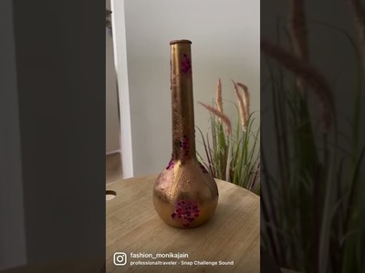 DIY flower vase out of unused glass bottle #diy #diycrafts #recycle