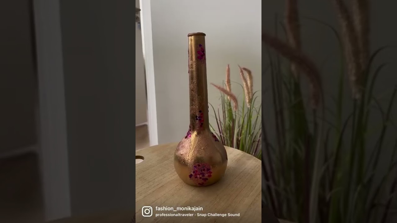 DIY flower vase out of unused glass bottle #diy #diycrafts #recycle