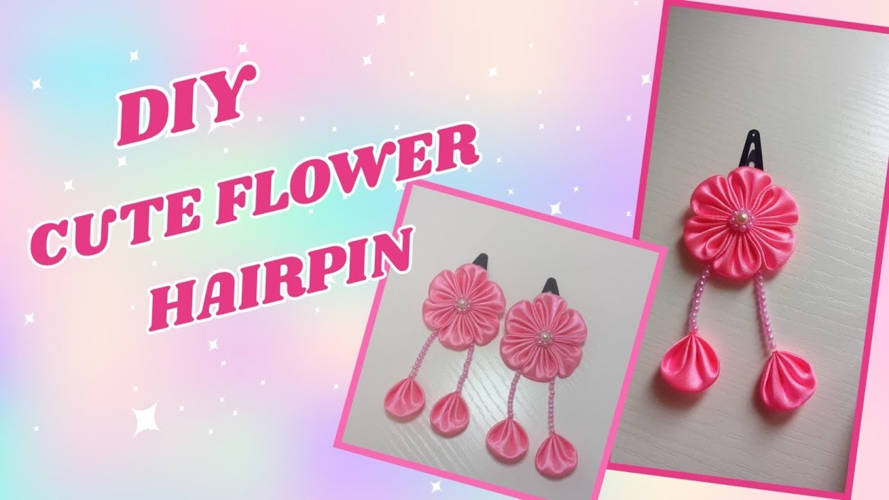 HOW TO MAKE CUTE FLOWER HAIRPIN? || DIY IDEAS AND CONCEPTS || HAND MADE