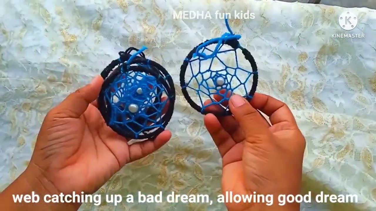 How to make dream catcher easy.summer  activities day7diy home decor.@MEDHA fun kids