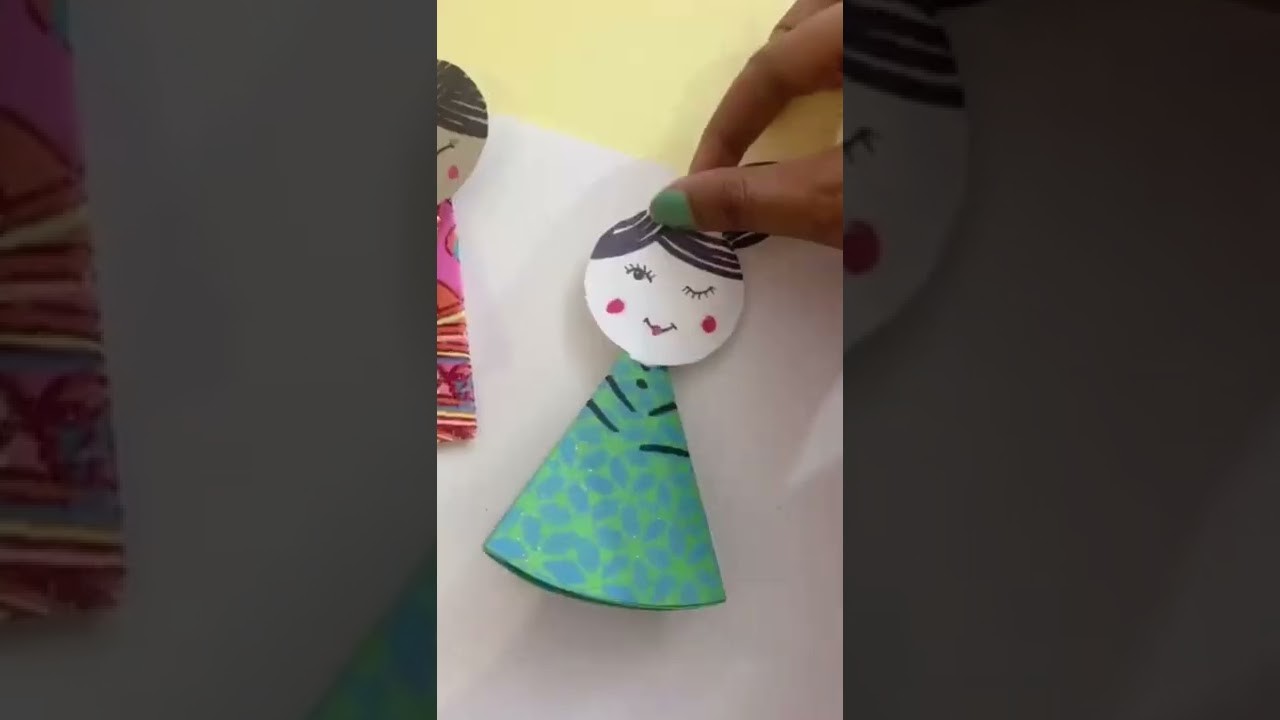 How to Make Paper Craft Rocking Dolls | DIY Gifts | Crafts For Kids #papercrafts #paperdolls #diy