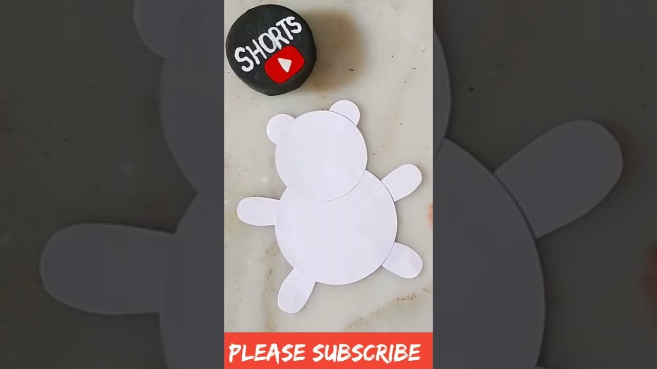 How to make polar bear craft idea with paper #youtube #shorts #craft with sangam
