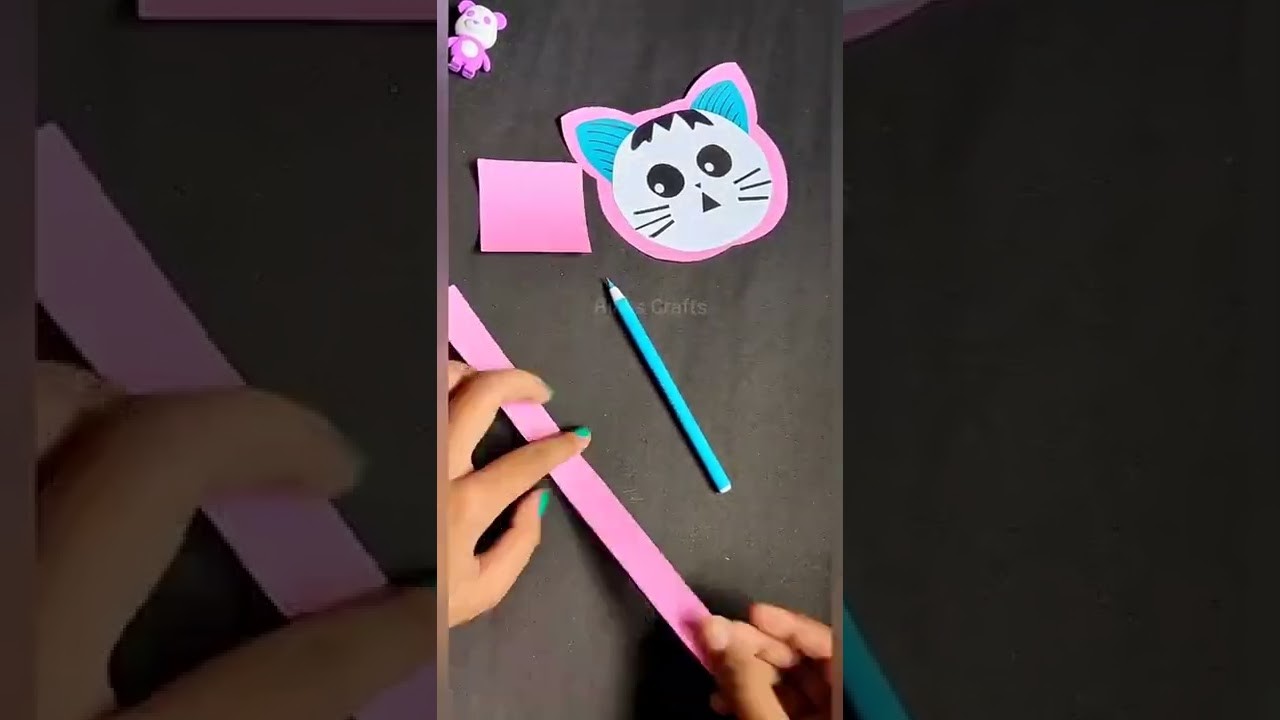 Make cat lolipop ???? Easy paper crafts ideas।।#shorts #craft #5minutecrafts #5minutecraft