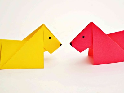 Origami DOG. How to Make Paper Dog. DIY paper crafts. MS Art and Craft