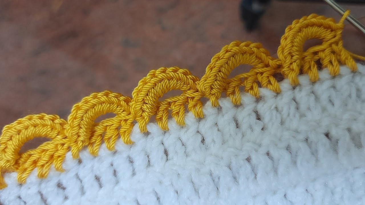 Crochet curve edging for beginners. crochet knitted lace patterns