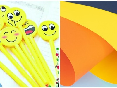 DIY Handmade Emoji Pencil Topper | DIY Emoji Pen | Paper Crafts | Emoji Craft | DIY