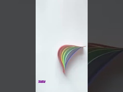 Easy steps to make a rainbow using paper strips ????