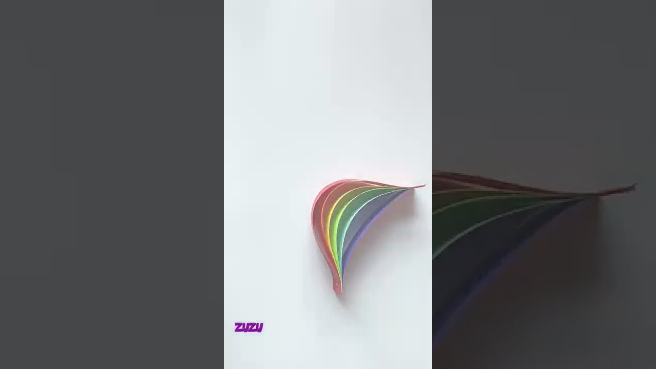 Easy steps to make a rainbow using paper strips ????