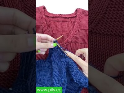 How to knit sleeves top down sweater - knitting help (for raglan, top-down knit sweaters) #Shorts