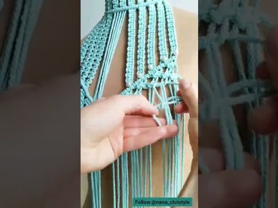 Macrame tutorials. Macrame dress techniques. how to knot macrame