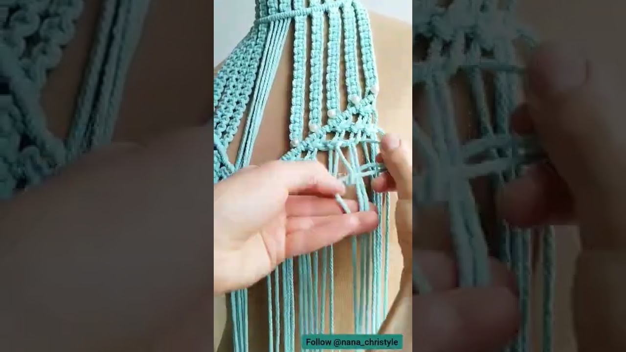 Macrame tutorials. Macrame dress techniques. how to knot macrame