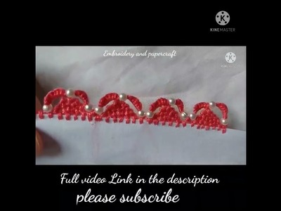 Needle lace tutorial |Hand embroidery needle lace with beads|@Embroidery And papercraft