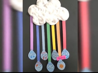 Rainbow with weather cards| Excellent for kids weather learning as well as for wall decor