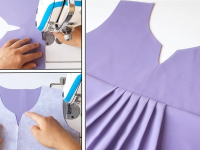 Best way Sewing Neck with pintucks Beautiful : Sewing tutorial. Sewing Tips and tricks