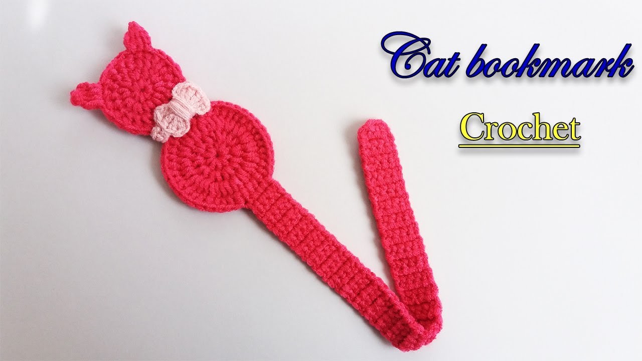 Cat bookmark crochet tutorial | how to crochet a book marker